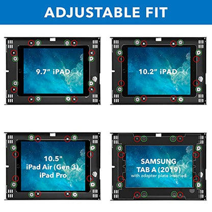 Soporte de Suelo para quiosco antirrobo para Tableta Compatible con iPad y Samsung | Soporte para Check-in Seguro y Ajustable en Altura | Diseño de atornillado Seguro o Independiente