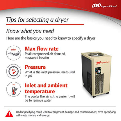 Ingersoll-Rand Secador de aire refrigerado D18IN, beige