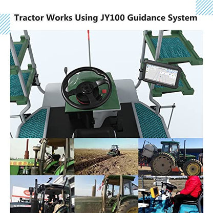 SMAJAYU Sistema de orientación GPS para tractor JY100 para agricultura de precisión, incluye antena GNSS y tablet a prueba de agua de 10 pulgadas para cualquier marca de tractores agrícolas, como John-Deere, CAT, CASE, CLAAS, JCB, DEUTZ.