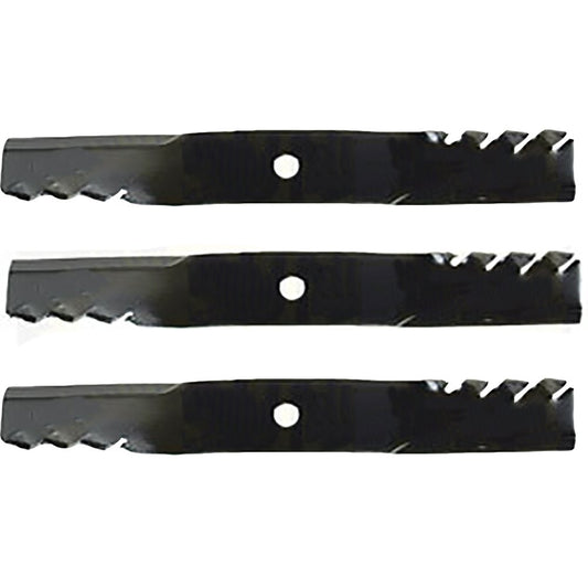 (3) Cuchillas dentadas para cortacésped John Deere ZTrak Z525E Z535M Z540M Z375R reemplaza M143520.