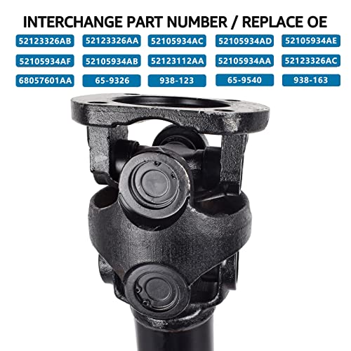 938-163 52123326AB Conjunto de eje de transmisión delantero compatible con Dodge Ram 2500 3500 DIESEL 2003-2013 reemplaza original OEM # 52123112AA