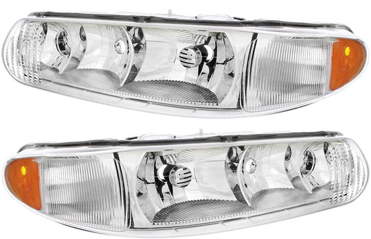 Buick Century 1997-2005/Regal 1997 1998 1999 2000 2001 2002 2003 2004 Juego de faros delanteros halógenos para el lado del conductor y del pasajero