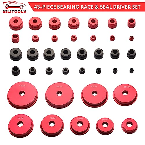 Juego de conductores de carreras y sellos de rodamientos de 43 piezas, juego de instalador de controlador de sello para instalación de rodamientos