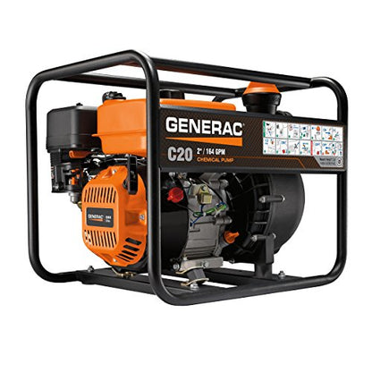 Generac Bomba de agua química C20 de 2 pulgadas, solución duradera, potente y fácil de usar para diversas necesidades de bombeo