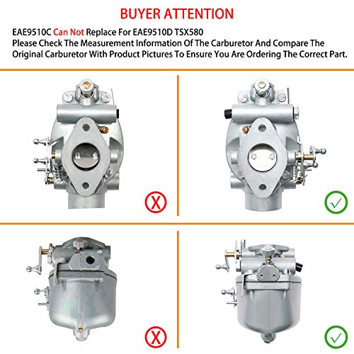 Carburador Tractor Carb con junta y pernos | Para Ford Jubilee NAA NAB Tractor Marvel Schebler | Reemplazo # EAE9510C, B2NN9510A, TSX428
