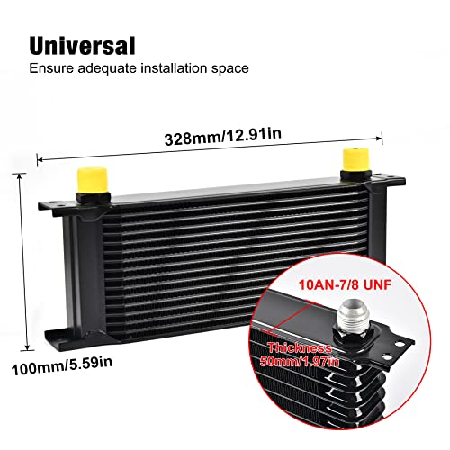 EVIL ENERGY - Kit enfriador aceite universal de aleación de aluminio negro