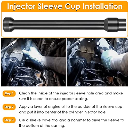 Herramienta de extracción e instalación para inyector con kit de piezas para Cat 3126/3126B Caterpillar C7 C9 con inyectores estilo HUEI