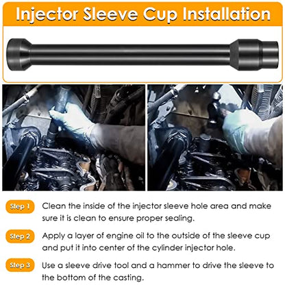 Herramienta de extracción e instalación para inyector con kit de piezas para Cat 3126/3126B Caterpillar C7 C9 con inyectores estilo HUEI