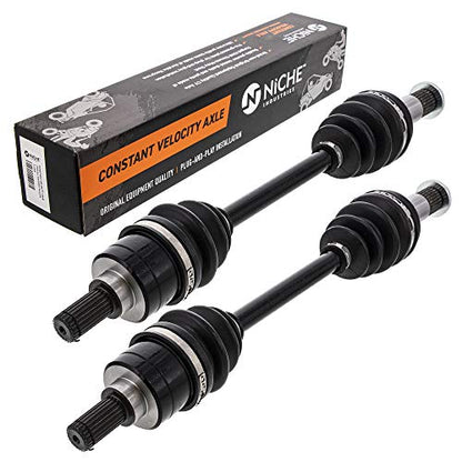 NICHE Eje de transmisión trasera de alta resistencia para Yamaha Grizzly 550 700 28P-2510F-04-00 28P-2518E-10-00, paquete de 2