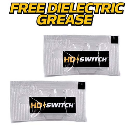 (2 unidades) relé impermeable con interruptor HD con actualización LED, sustituye a John Deere RE68327 310E 410D 500 710D 335 435C 437D 660D 2755 9120 9230 9330 9410 9430 9460 9510 9530 9560 9630 Grasa dieléctrica incluida