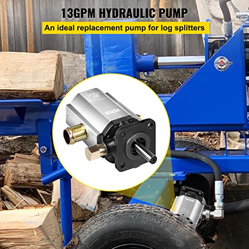 Bomba divisor de madera hidráulica 3000 PSI Bomba divisor de troncos de 2 etapas 13 GPM, bomba de engranajes hidráulica 3600 RPM Bombas divisoras de troncos de aluminio de 1/8 "Eje con llave para divisores de troncos de gas/unidades de energía hidráulica