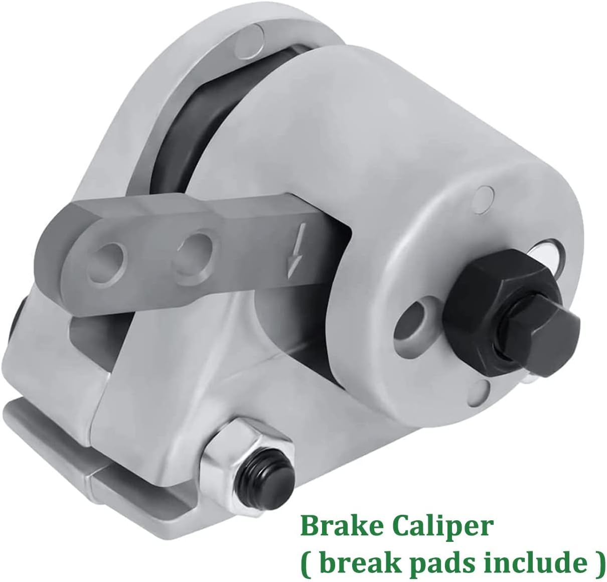 Pinza de freno Go Kart y pieza de disco compatible con Mancoo, Yerf- Dogg, Predatorr 212cc. Disco de orificio de 1 pulgada y pinza de freno mecánica, sistema de freno Go Kart