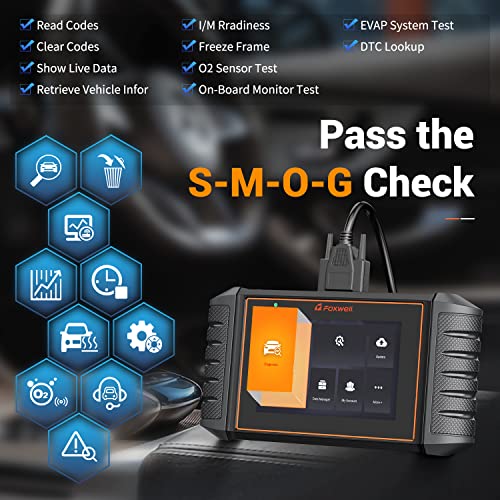 FOXWELL NT706 OBD2 - Escáner ABS SRS Airbag Scan herramienta - 2023 Elite Check Engine Code Reader Automotive Transmission Diagnostic Car Scanner para todos los coches [Actualización gratuita WiFi, monitor de batería]