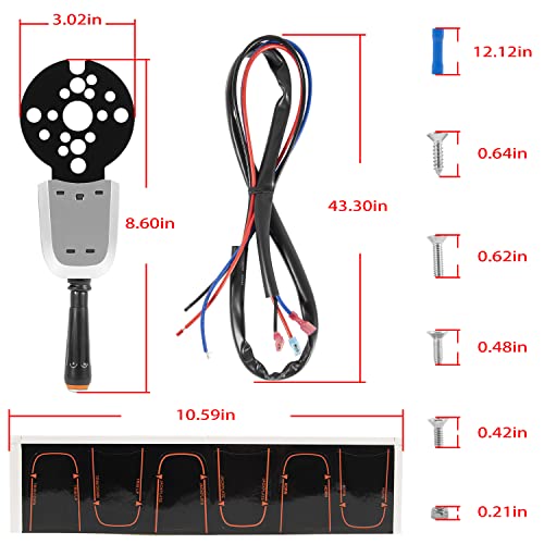 Interruptor de ajuste estilo intermitente individual – Control de moldura del motor/placa de gato interruptor único para dirección hidráulica, cable e inclinación, reemplazo PT1000-1P, PT000-2P