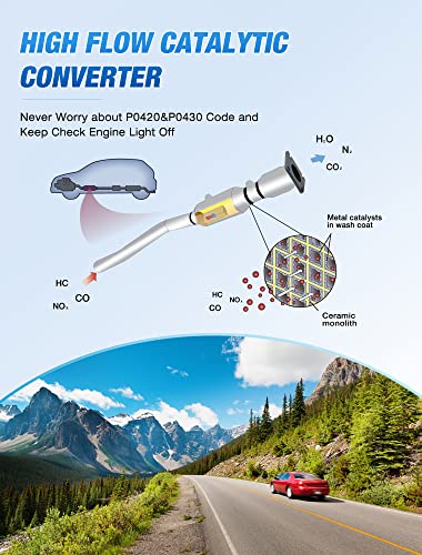 Convertidor catalítico para Chrysler 200 2011-2014/Sebring 2007-2010/Dodge Avenger 2008-2012/Caliber 1.8L/2.0L/2.4L F.W.D solo 2007-2012/Journey 2009-2018/Compass/Patriot 2 07-2007-017