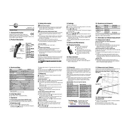 Pistola de temperatura infrarroja (rango: -22 a 752 °F) para HVAC, laboratorios, industrias junto con certificado calibrado de fábrica por Testo 830-T1