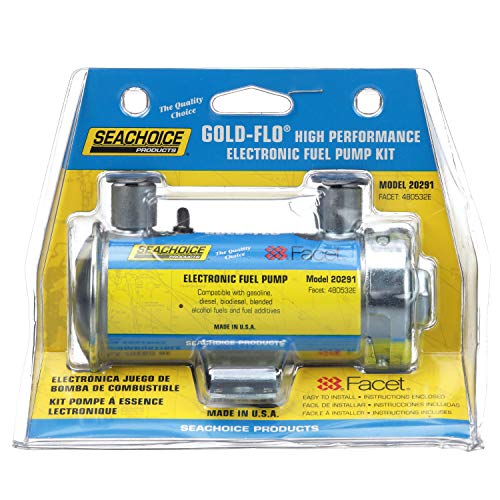 Seachoice Gold-Flo Kit de bomba de combustible electrónica de alto rendimiento, elevación de 24 pulgadas, 8.0-6.5 PSI, 45 GPH