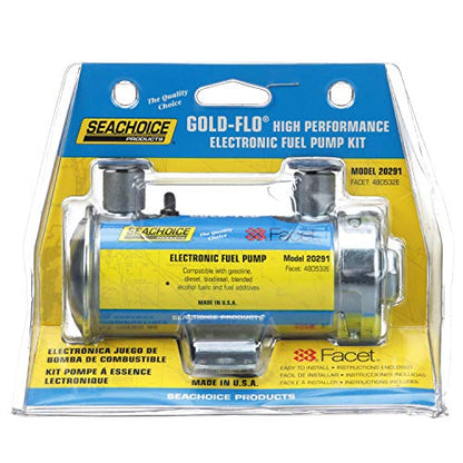 Seachoice Gold-Flo Kit de bomba de combustible electrónica de alto rendimiento, elevación de 24 pulgadas, 8.0-6.5 PSI, 45 GPH