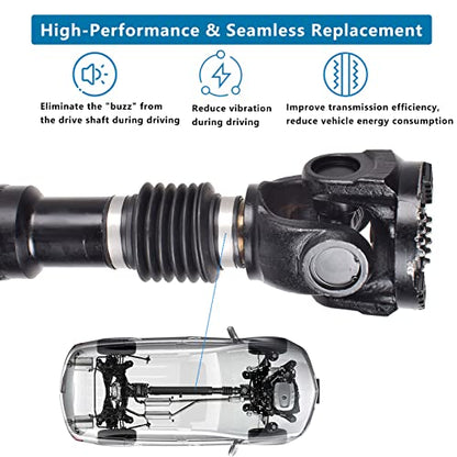 938-163 52123326AB Conjunto de eje de transmisión delantero compatible con Dodge Ram 2500 3500 DIESEL 2003-2013 reemplaza original OEM # 52123112AA