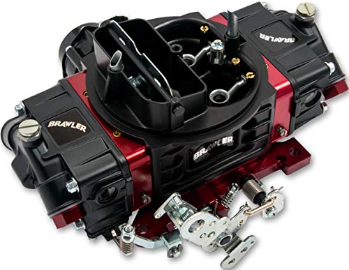 CARBURADOR DE CALLE BRAWLER DE CARBURADOR DE NUEVA TECNOLOGÍA DE COMBUSTIBLE RÁPIDO, CON FINADO NEGRO ROJO, SECONDARIOS MECÁNICOS, 750 CFM, MODELO 4150, Compatible con gasolina
