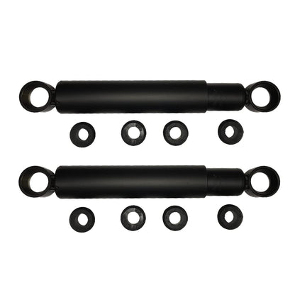 2 unidades de amortiguador de choque resistente con arbustos (compatible con: Kenworth, International, Mack, Volvo en el eje de dirección) (sustituye a 85001)