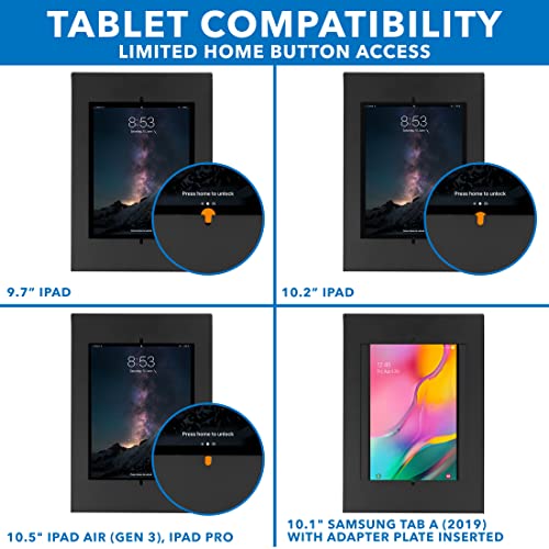 Soporte de Suelo para quiosco antirrobo para Tableta Compatible con iPad y Samsung | Soporte para Check-in Seguro y Ajustable en Altura | Diseño de atornillado Seguro o Independiente