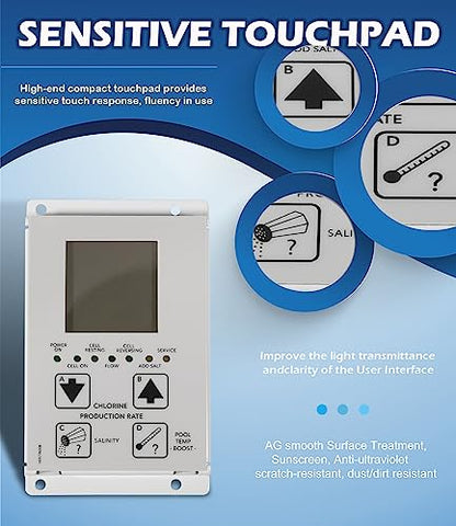 R0467400 - Placa de interfaz de usuario de Zodiac Aquapure, Jandy Purelink, Nature2 Fusion para centro de purificación de agua del zodiaco R0467400 PCB Touchpad con 4 tornillos