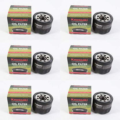 Kawasaki Paquete de 6 filtros de aceite originales 49065-0721 que sustituyen al fabricante 49065-7007