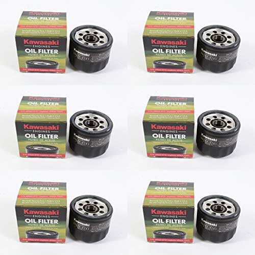 Kawasaki Paquete de 6 filtros de aceite originales 49065-0721 que sustituyen al fabricante 49065-7007