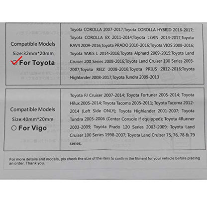 Toma de corriente USB dual para Toyota QC3.0, cargador de coche de carga rápida, adaptador USB para smartphone/iPad/PDA y más, salida máxima de 6.4 A (1.260 x 0.787 in)