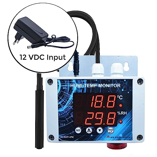 Monitor de alarma de temperatura y humedad basado en LAN (AI-RHTx-LAN) para salas de servidores, laboratorio, almacén, invernadero, productos farmacéuticos junto con certificado de calibración