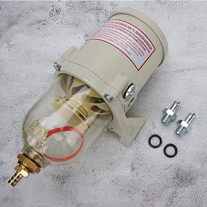 Separador de agua para Diesel del coche, ensamblaje del separador de agua del filtro de combustible para Diesel del motor con junta de tornillo 500FG