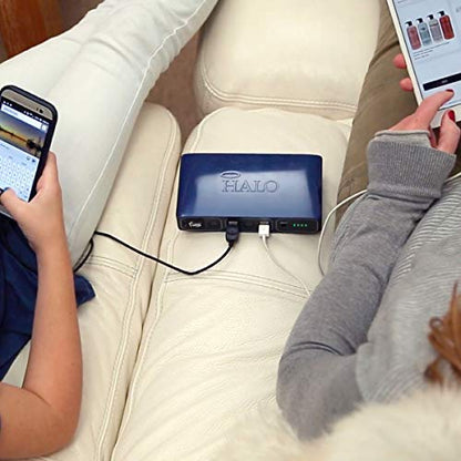 HALO Bolt - Cargador portátil de 58,830 mWh para teléfono y laptop, arrancador de automóvil con salida de corriente alterna y cargador de automóvil, dorado