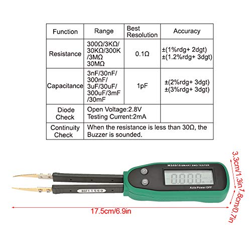 Medidor de capacitancia de resistencia MASTECH MS8910 Medidor de capacitancia de resistencia LCR/ESR