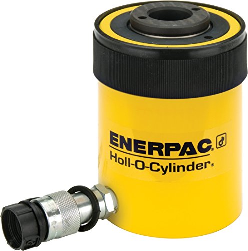 Enerpac Cilindro hidráulico de émbolo hueco de efecto único RCH-202 con capacidad de 20 toneladas, puerto único, longitud de carrera de 2.00 "