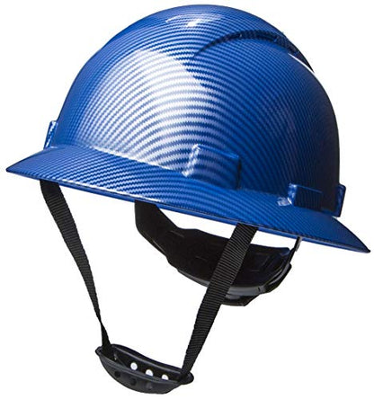 Casco de seguridad OSHA con visera completa ventilada con sistema de trinquete de 6 puntos, cumple con ANSI Z89.1, equipo de protección personal diseño de fibra de carbono