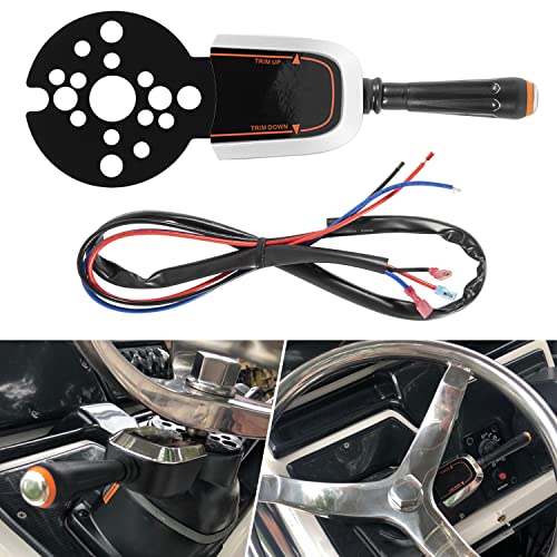 Interruptor de ajuste estilo intermitente individual – Control de moldura del motor/placa de gato interruptor único para dirección hidráulica, cable e inclinación, reemplazo PT1000-1P, PT000-2P