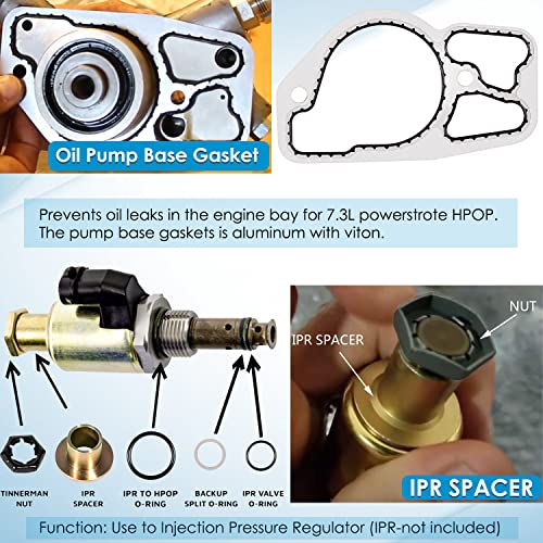 Kit de líneas de manguera de alta presión HPOP y línea cruzada y kit de servicio maestro con junta tórica y junta de base para Ford 1999-2003 7.3L Powerstroke