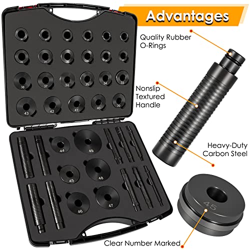 T-0220-39 Master Buje Driver Kit-39 Piezas Ajuste para Ford, Chrysler y GM Transmisiones Buje, conjunto de herramientas removedor de sello instalador