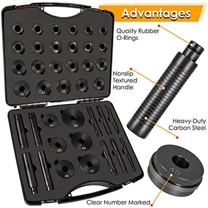 T-0220-39 Master Buje Driver Kit-39 Piezas Ajuste para Ford, Chrysler y GM Transmisiones Buje, conjunto de herramientas removedor de sello instalador
