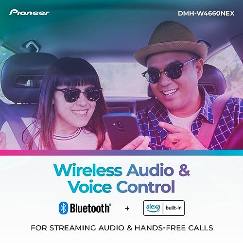 Pioneer DMH-W4660NEX 6.8" - Amazon Alexa integrado, Android Auto, Apple CarPlay, Bluetooth - Receptor multimedia digital multimedia, negro