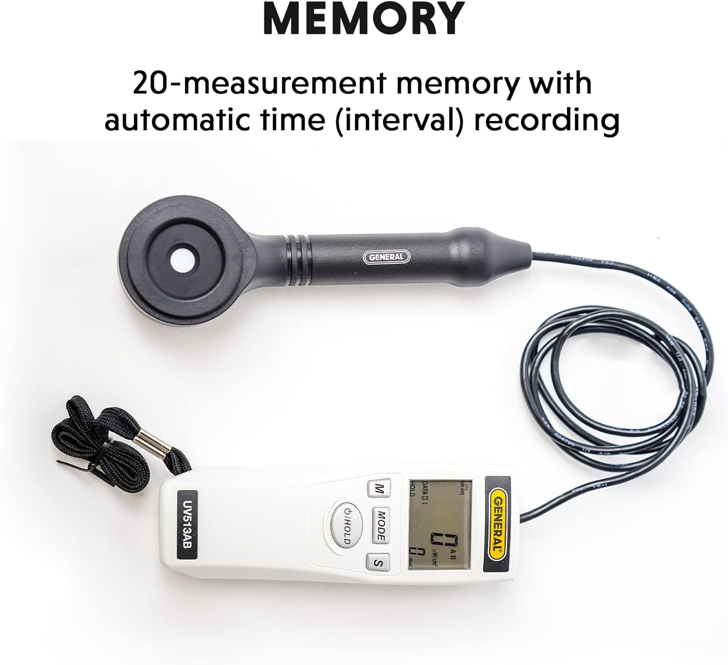 General Tools Medidor digital UVA/UVB | Mide la intensidad UV-A/B (280-400 nm) | Dos rangos, LCD retroiluminado, función de memoria | Monitoreo de seguridad y medio ambiente | El kit incluye trípode y montaje magnético