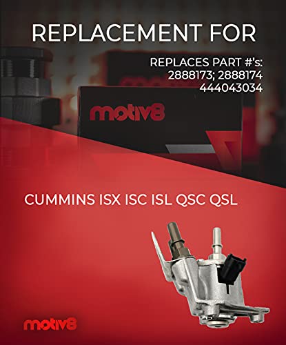 Motiv8 Dosificador de inyector | Unidad de dosificación Reemplazo DEF compatible con CUMMINS, ISX, ISC, ISL, QSC, QSL y Bosch | Reemplaza para 2888173 2888174 y 0444043034