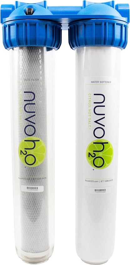 NuvoH2O Home Duo - Sistema de filtración de sabor y suavizante para toda la casa