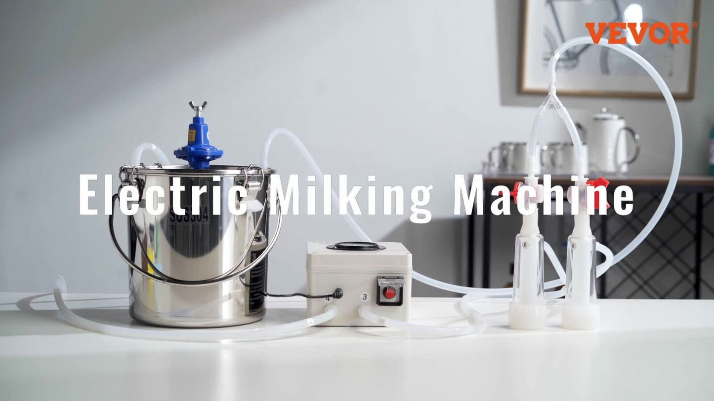 VEVOR Ordeñadora de Cabras Ordeñadora de Cabras 6 L Cubo de Acero Inoxidable 304 para Vacas