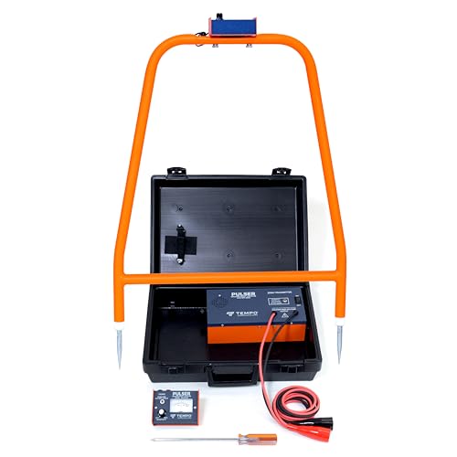 TEMPO Communications PE2003-G - Localizador de fallas de tierra de pulsador | Detección de rotura de aislamiento de cables y cables subterráneos | Señal de alto voltaje | Receptor de marco A | Kit