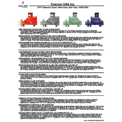 Fairview GR918C Regulador de propano compacto de primera etapa