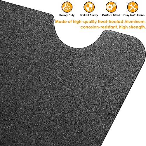 Forros de guardabarros interiores delanteros y traseros para Jeep Wrangler JK JKU 2007-2018 4WD con logotipo de la bandera de Estados Unidos, protectores ligeros de aluminio (negro)