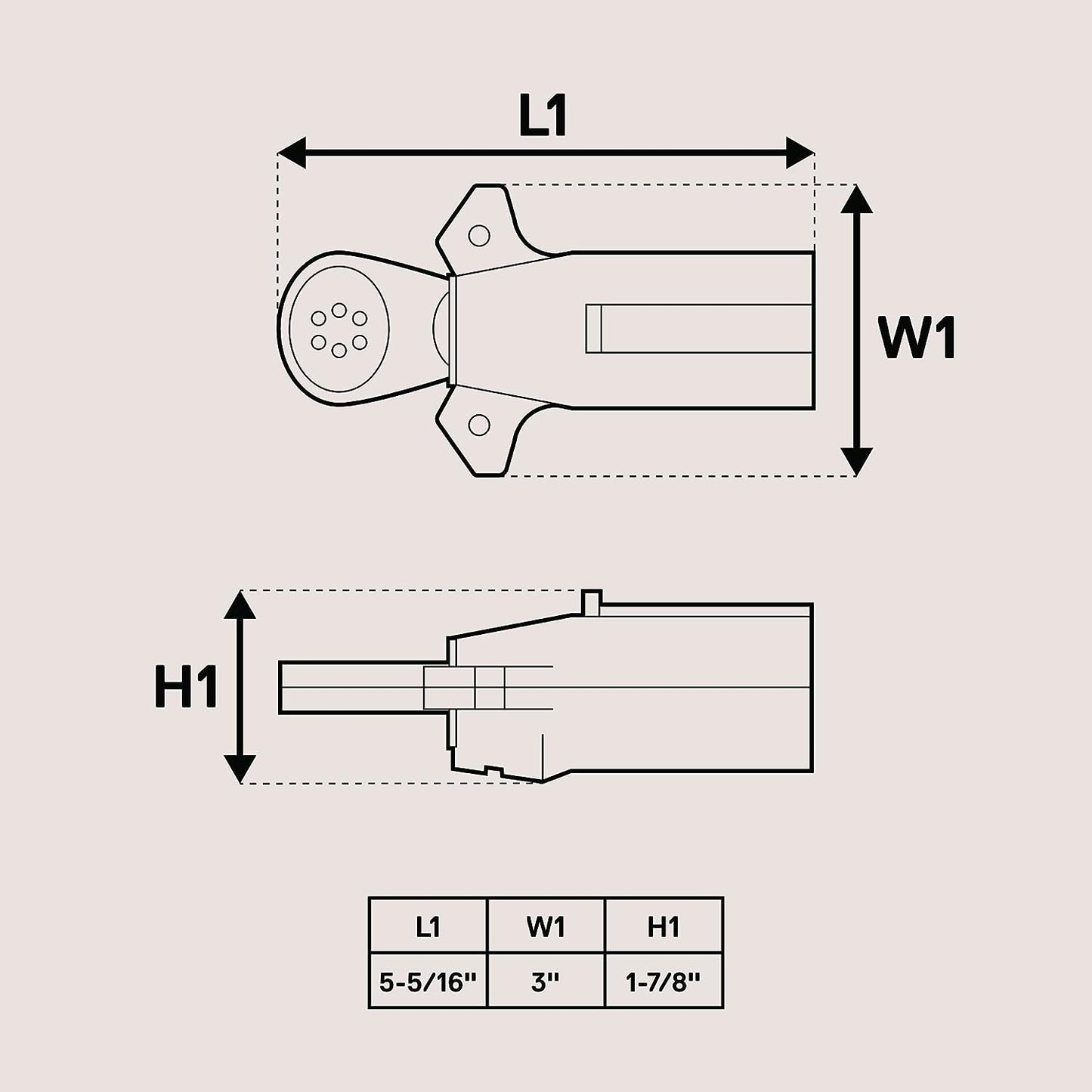 ONLINE LED Store - Probador de cableado de remolque plano de 4 vías [terminales de cobre niquelado] [macho y hembra] [prueba de continuidad] Probador de circuito de cable de luz de remolque de 4 pines
