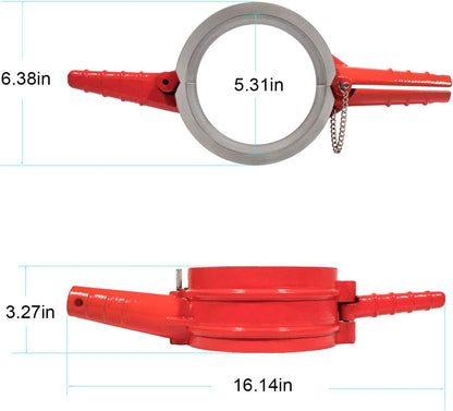 Herramienta instaladora para extractor de compresor de anillo de pistón para Cummins ISX QSX, Caterpillar 3400, 3406 3408 3412 y C-15 de 5.4 pulgadas, diámetro alternativo PT-7040 5394454 (rojo)